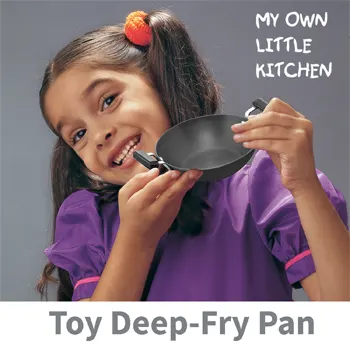 Hawkins Futura Cookware 3 Pieces Toy Kitchen Set - Toy Deep-Fry Pan, Toy Frying Pan, Toy Tava for Kids, Black (CWMIN)