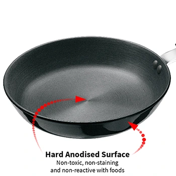 Hawkins Futura 20 cm Frying Pan, Hard Anodised Fry Pan with Stainless Steel Lid, Induction Frying Pan, Small Frying Pan, Black (IAF20S)