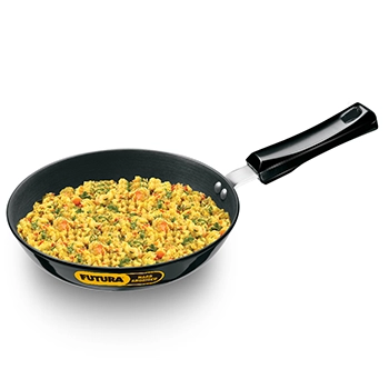 Hawkins Futura 20 cm Frying Pan, Hard Anodised Fry Pan, Induction Frying Pan, Small Frying Pan, Black (IAF20)