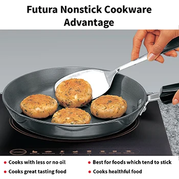 Hawkins Futura 20 cm Frying Pan, Non Stick Fry Pan, Induction Frying Pan, Small Frying Pan, Black (INF20)