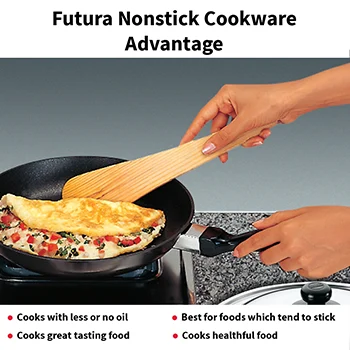 Hawkins Futura 17 cm Frying Pan, Non Stick Fry Pan with Stainless Steel Lid, Small Frying Pan, Black (NF17S)