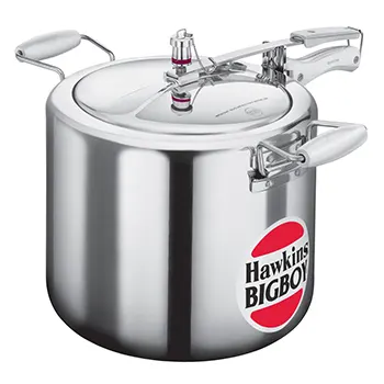 Hawkins 18 Litre Bigboy Pressure Cooker, Big Inner Lid Cooker, Silver (BB18)