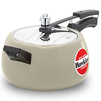 Hawkins 5 Litre Contura Pressure Cooker, Ceramic Coated Handi Inner Lid Cooker, Apple Green (CAG50)
