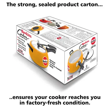 Hawkins 5 Litre Contura Pressure Cooker, Ceramic Coated Handi Inner Lid Cooker, Mustard Yellow (CMY50)