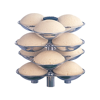Hawkins Idli Stand for 3 Litre Cooker, 12 Mini Idli Pan - For 3 Litre and bigger Pressure Cookers, Silver (ID12S)