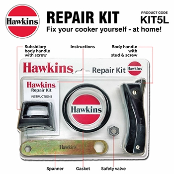 Hawkins Pressure Cooker Repair Kit with Cooker Gasket, Safety Valve, Body Handles and Spanner (KIT5L)